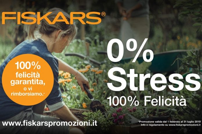 campagna di Fiskars 0% stress 100% felicità