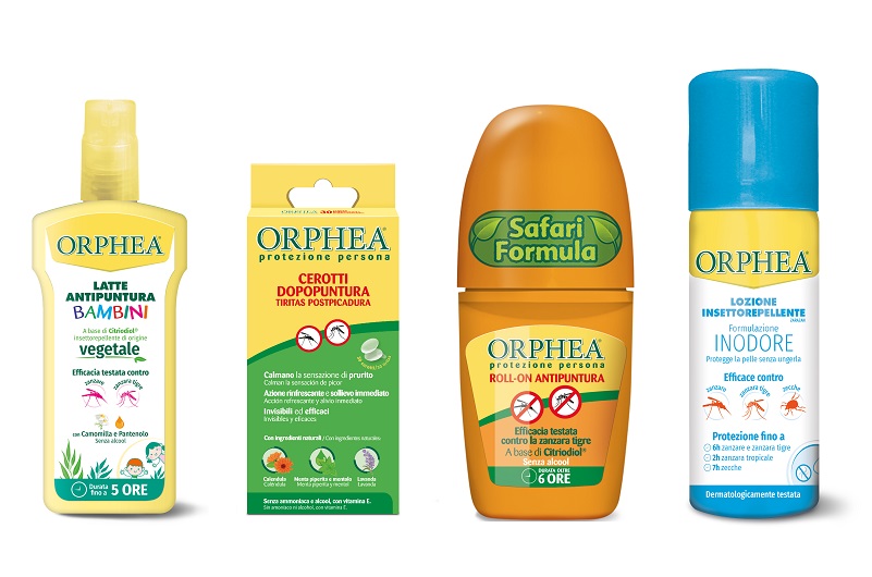 Gli insettorepellenti e dopopuntura Orphea hanno un nuovo look